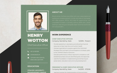 Minimalistisch CV met professioneel ontwerp