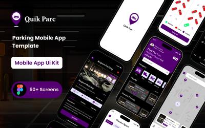 Quik Parc – шаблон мобільного додатка Parking Figma