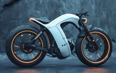 Electric E-Bikes, Bicycle Sleek Minimalist Design 158