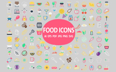 Food Vector Icons Collection for Creative Projects