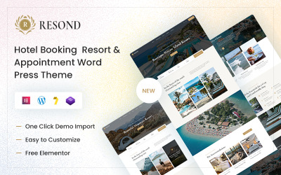 Resond - téma WordPress pro rezervaci hotelu Resort &amp;amp; Appointment
