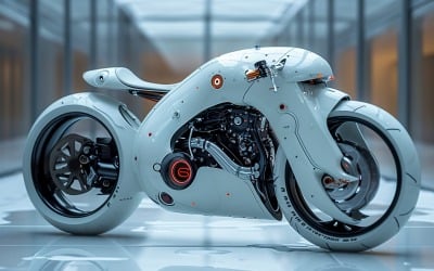 Electric E-Bikes, Bicycle Sleek Minimalist Design 236