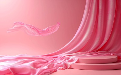 Product Presentation Podium flying silk cloth curtain 42