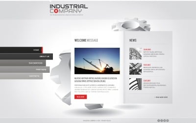 Plantilla de sitio web industrial