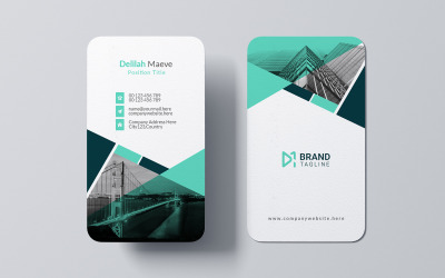 Creatief en modern professioneel zakelijk verticaal visitekaartje ontwerp sjabloon