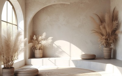 Träpodium för produktpresentation Boho Style 79
