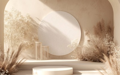Träpodium för produktpresentation Boho Style 85