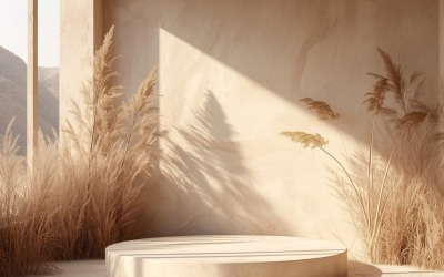 Träpodium för produktpresentation Boho Style 88