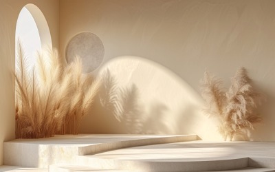 Träpodium för produktpresentation Boho Style 92