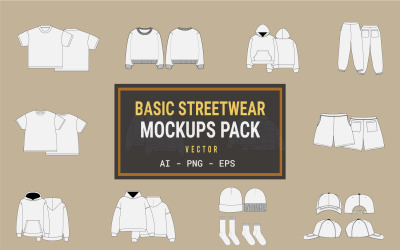 Basic Streetwear Vector Maketa Pack