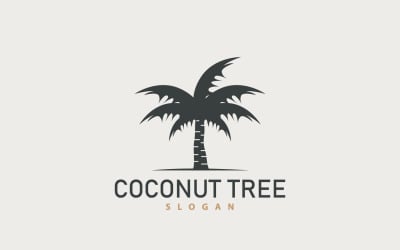 Kokosnussbaum-Logo Palme Pflanze V1