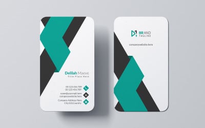 Kreative, professionelle, vertikale Visitenkarten-Designvorlage für Unternehmen