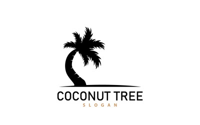 Logo della palma da cocco Pianta di palma V5