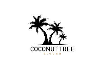 Logotipo de coqueiro Palmeira Planta V11