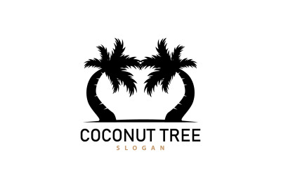 Logotipo de coqueiro Palmeira Planta V6