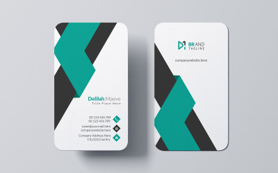 Modèle de conception de carte de visite professionnelle créative et vartical