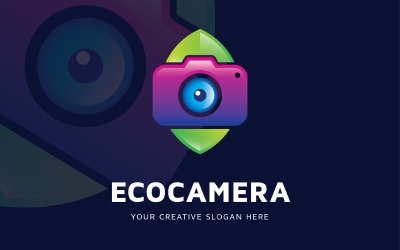 Modèle de conception de logo pour appareil photo écologique