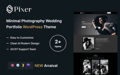Pixer – 极简摄影婚礼作品集 WordPress 主题