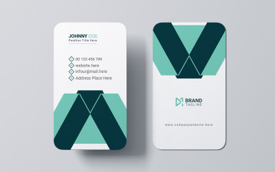 Plantilla de diseño de tarjeta de presentación corporativa vertical, limpia y moderna y profesional