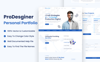 Víceúčelové osobní portfolio ProDesigner