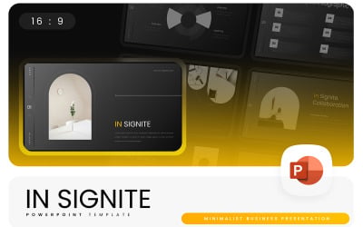 Em Signite – Modelo de PowerPoint de Negócios Minimalista