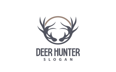 Logotipo de veado Caçador de veados Animal da floresta V21