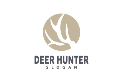 Logotipo de veado Caçador de veados Animal da floresta V25