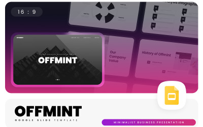 Offmint – Modèle de diapositives Google minimaliste pour entreprise