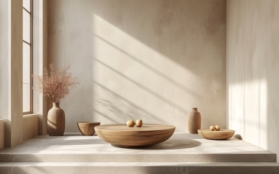 Träpodium för produktpresentation Boho Style 208