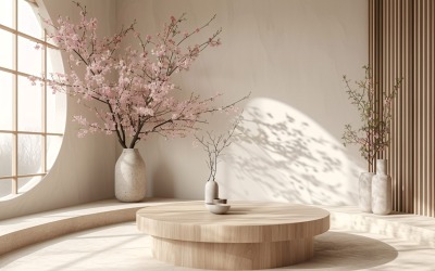 Träpodium för produktpresentation Boho Style 210