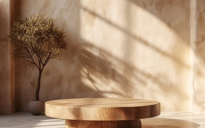 Träpodium för produktpresentation Boho Style 213