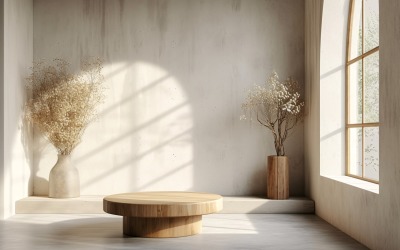 Träpodium för produktpresentation Boho Style 233