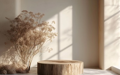 Träpodium för produktpresentation Boho Style 245