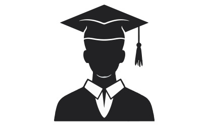 Silhouette d&amp;#39;un chapeau d&amp;#39;enseignement supérieur