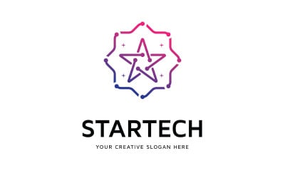 Star Tech Logo Design Template