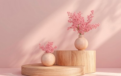Träpodium för produktpresentation Boho Style 320