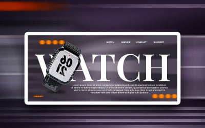 Plantilla de diseño PSD para redes sociales de promoción de relojes inteligentes