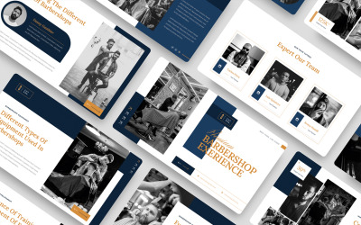 Cuters - Barbershop Google Slide-sjabloon