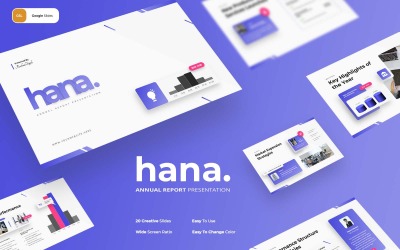 Hana - Raport roczny Szablon Google Slides