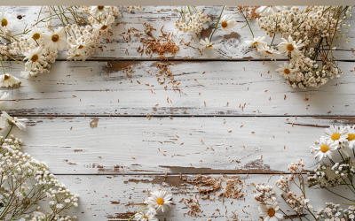 Festlig höst Vit Rustik Träbord Blommor Grenar. 136
