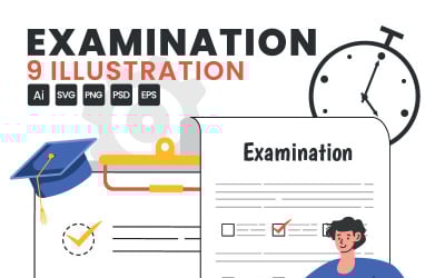 9 Untersuchungsvektorillustration