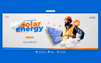 Solar Energy Panel Social Media Banner Mall