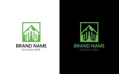 Logotipo de árbol de montaña-08-303