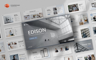 Edison - Modelo de apresentação de pitch deck em PowerPoint