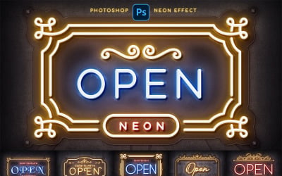 Neon-Logo Photoshop-Modelle
