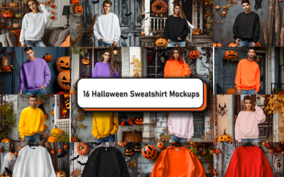 Pacchetto mockup di Halloween Gildan 18000