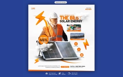 Social Media Post Sjabloon voor Zonne-energiepaneel
