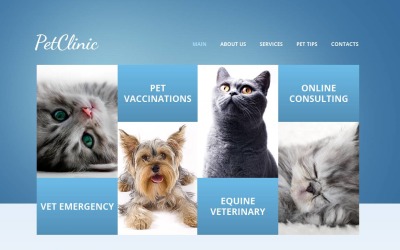 Premium Moto CMS HTML Template over Dierenarts №44348