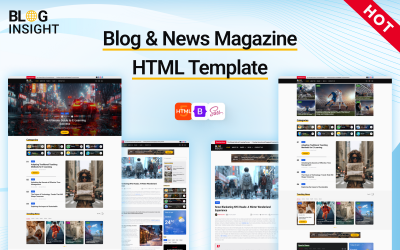 Blog Insight - 具有多种布局选项的博客和杂志 HTML 模板