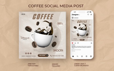 Coffee Shop sociala medier mall